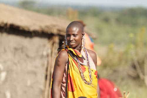 Maasai woman smiling