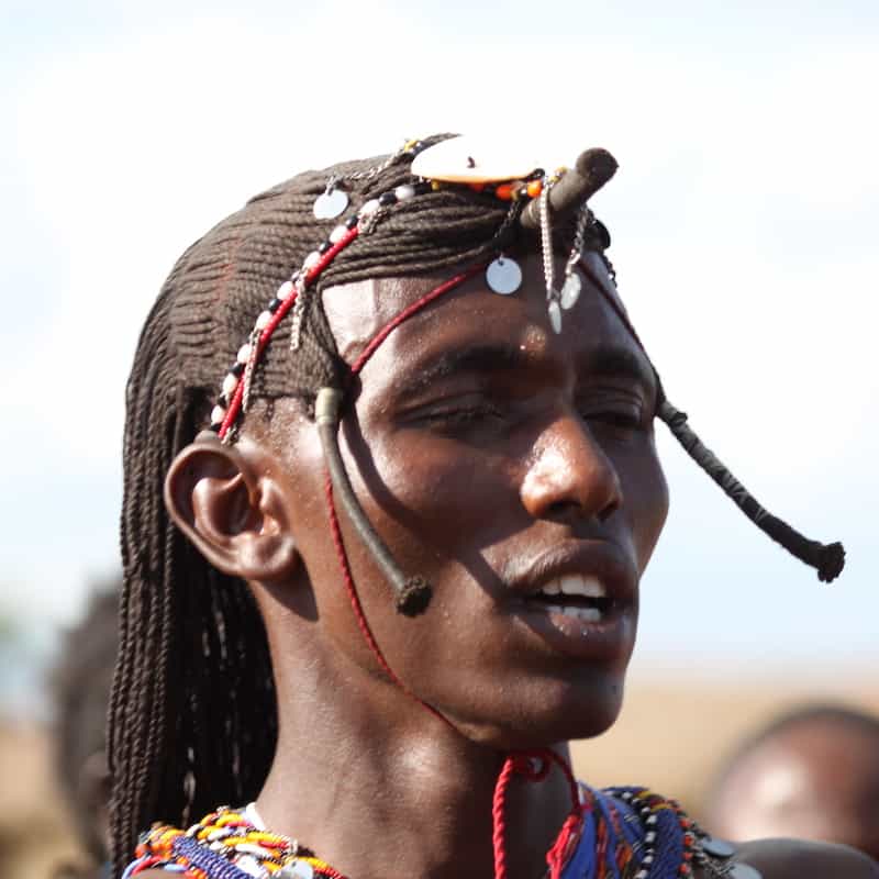 Maasai moran singing